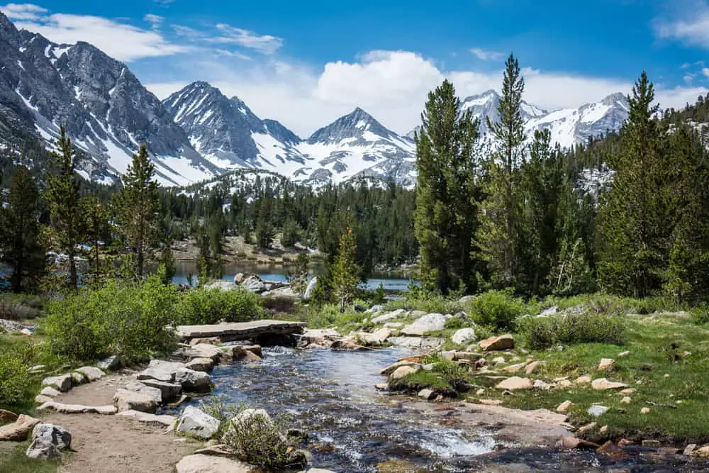 This is a creek scenery at the Sierra Nevada Area.