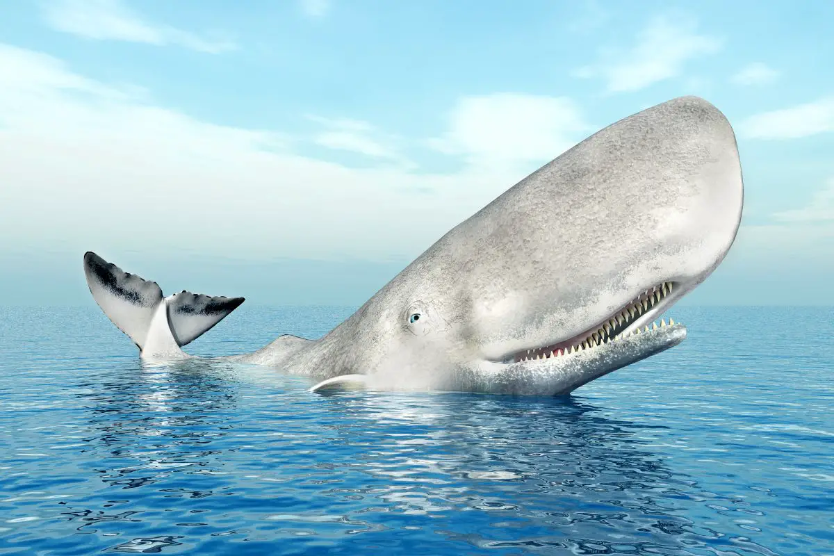 Computer generated 3d illustration with a sperm whale.