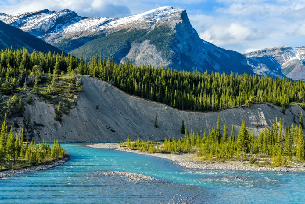 This is a view of the Saskatchewan River inside Banff National Park.