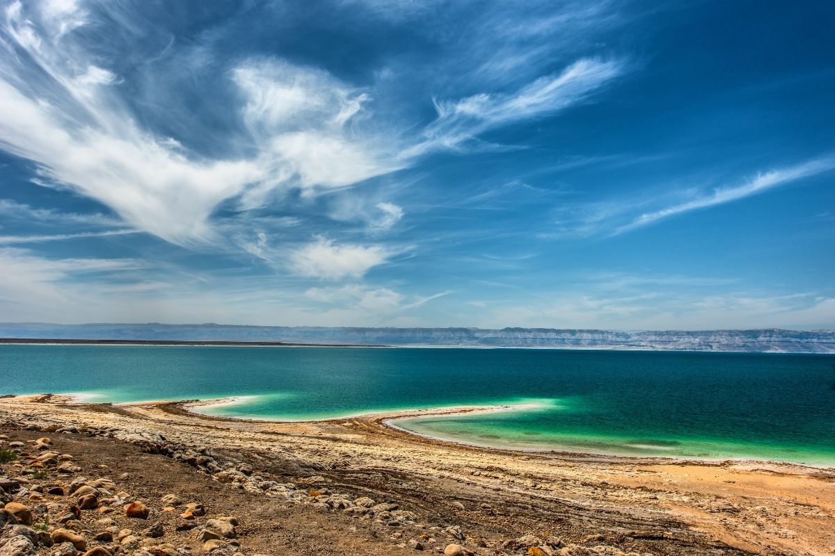 A stunning photo of dead sea in Jordan Israel.