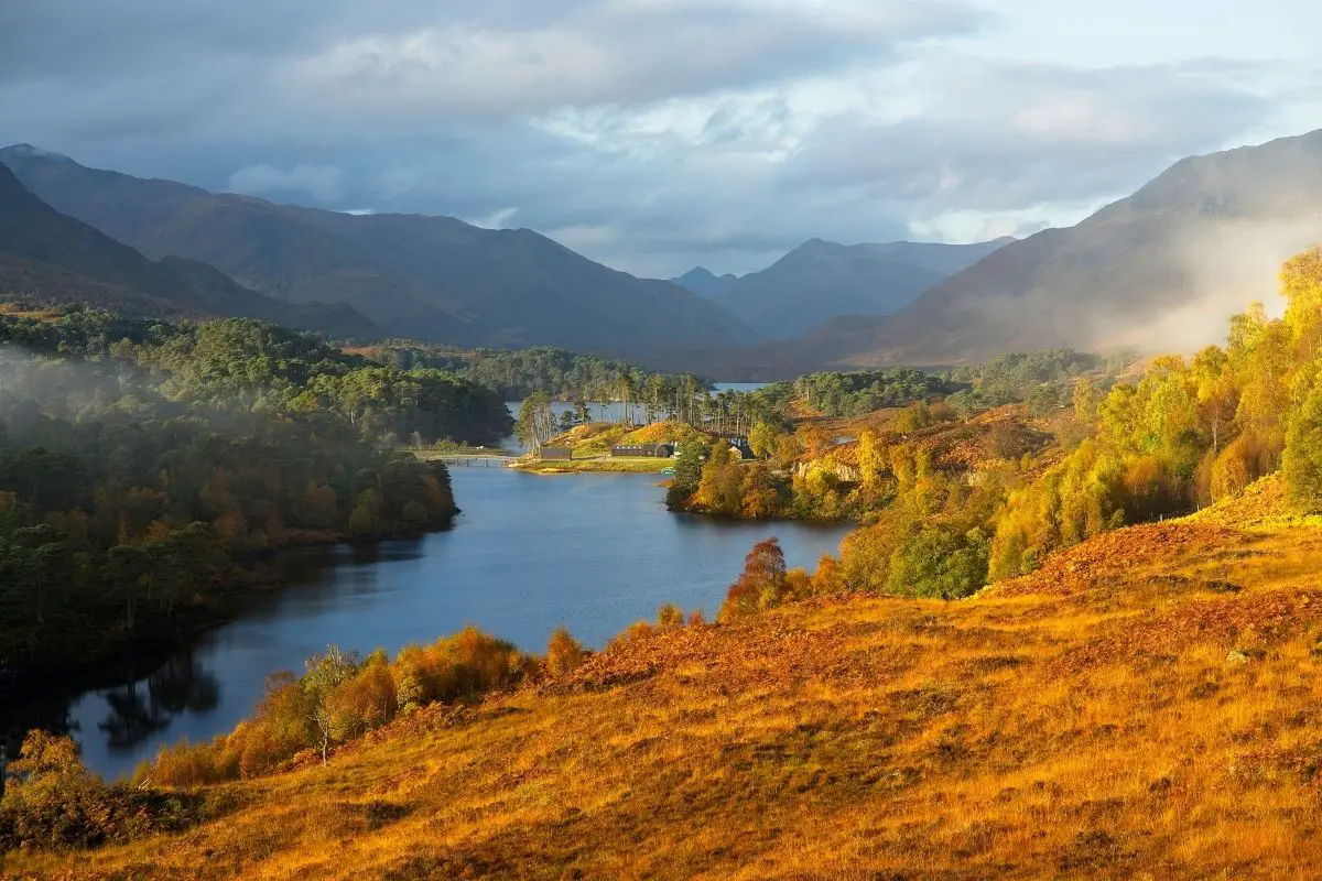 Glen Affric situated south west of the village of Cannich in the highland region of Scotland.