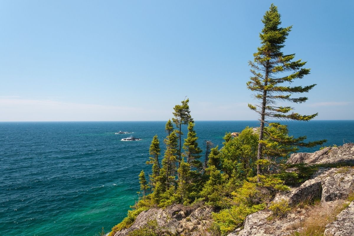 A scenic view of Northern shore of great lake superior.